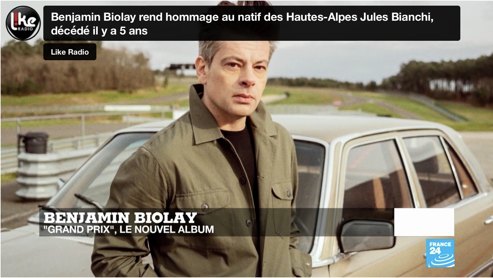 Dans son nouvel album “Grand Prix”, Benjamin Biolay rend hommage à Jules Bianchi